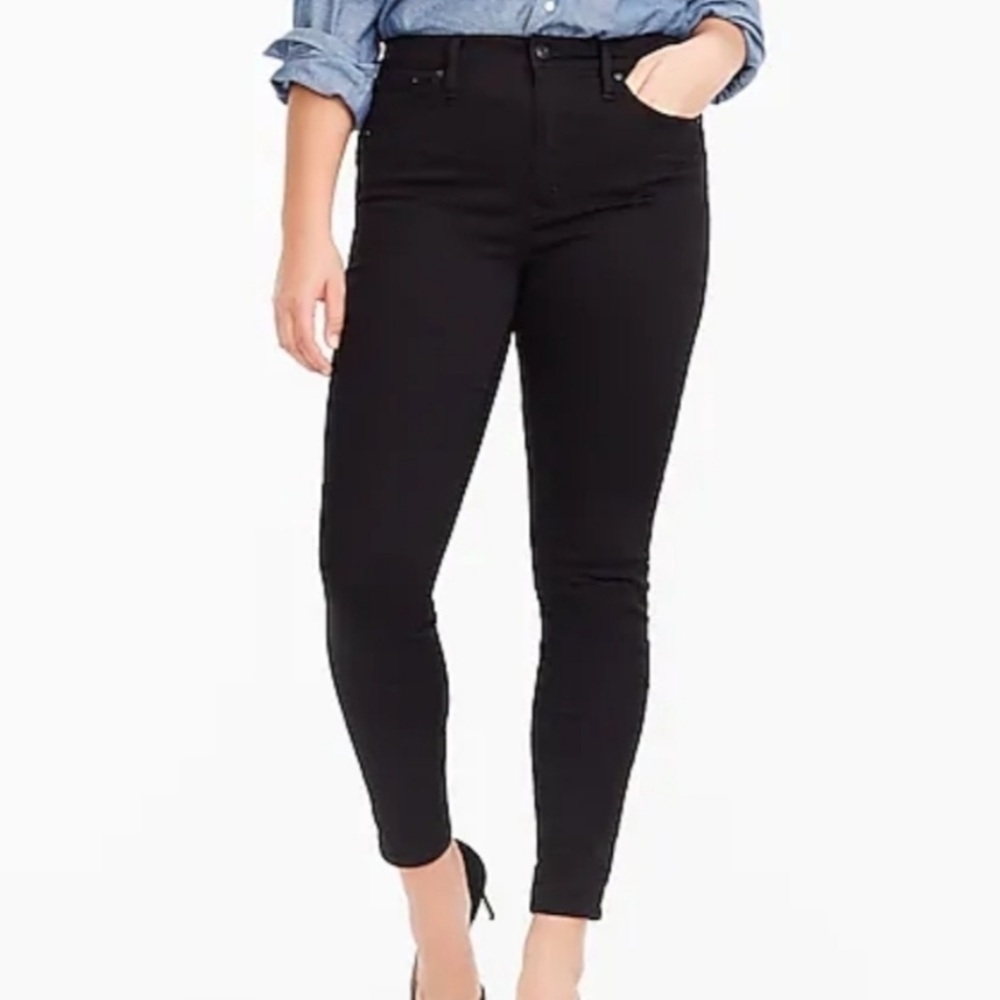 J. Crew Black 10” Toothpick Skinny Jeans